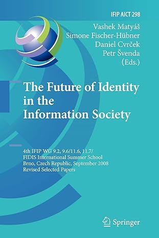 the future of identity in the information society 4th ifip wg 9 2 9 6/11 6 11 7/ fidis international summer