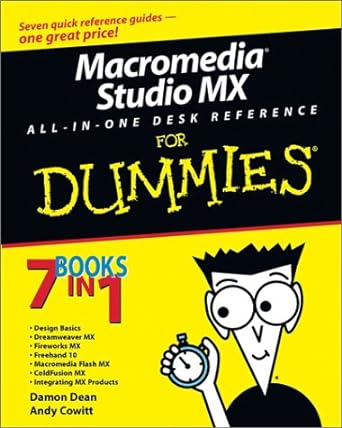 macromedia studio mx all in one desk reference for dummies 1st edition damon dean ,andy cowitt ,ellen