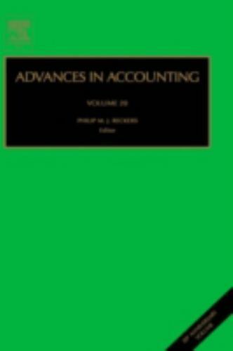 advances in accounting 12th edition philip m. j. reckers 9780762310661, 0762310669