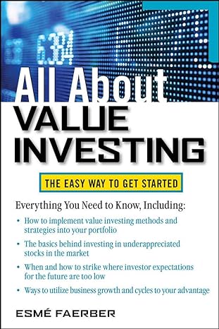 all about value investing 1st edition esme faerber 0071811125, 978-0071811125