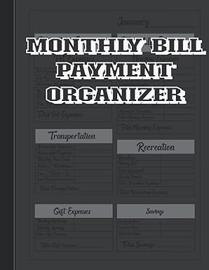 monthly bill payment organizer 1st edition gmg rip publishing 979-8793423885