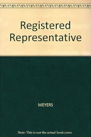 registered representative 1st edition philip meyers ,phillip meyers ,new york institute of finance