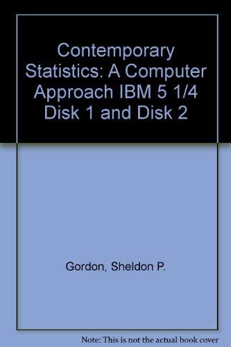 contemporary statistics a computer approach ibm 5 1/4 disk 1 and disk 2 1st edition sheldon p gordon ,