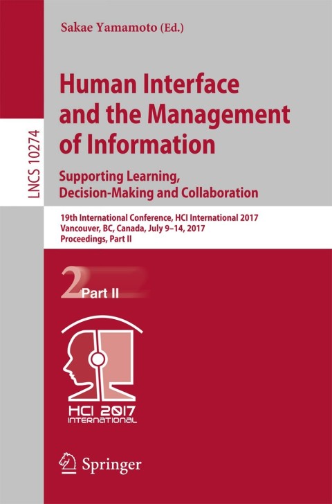 human interface and the management of information supporting learning decision making and collaboration 19th