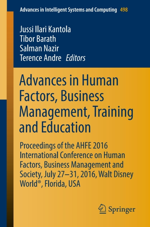 advances in human factors business management training and education 1st edition viet thanh pham, christos