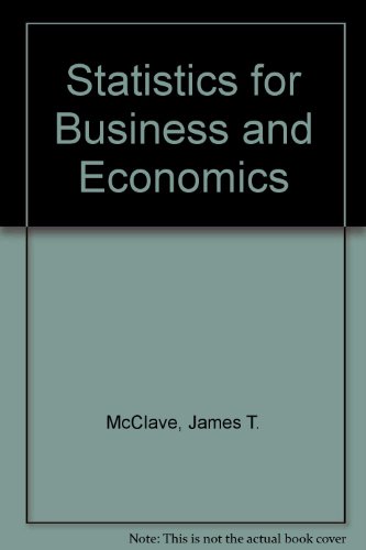 statistics for business and economics 9th edition p george benson, terry sincich , james t mcclave
