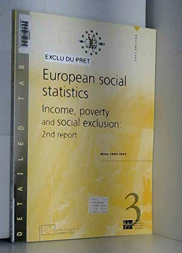 european social statistics 2002 income poverty and social exclusion 2nd edition eurostat 9289443332,