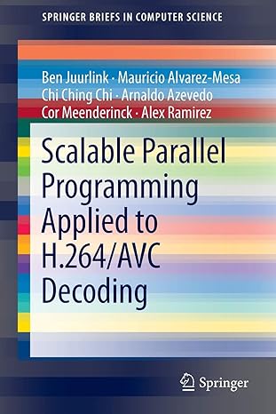 scalable parallel programming applied to h 264/avc decoding 2012 edition ben juurlink ,mauricio alvarez-mesa