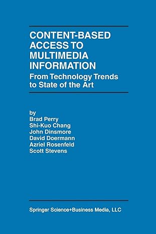 content based access to multimedia information from technology trends to state of the art 1st edition brad