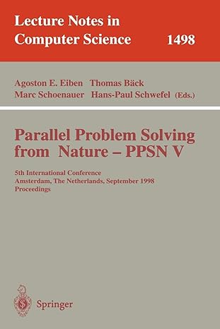 parallel problem solving from nature ppsn v 5th international conference amsterdam the netherlands september