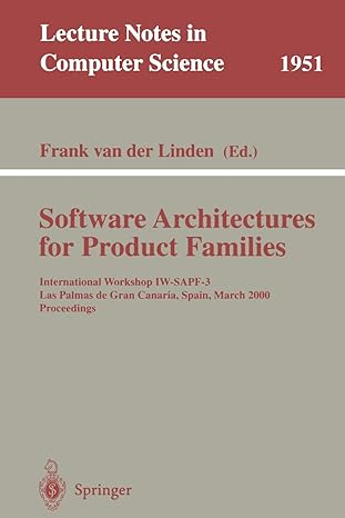 software architectures for product families international workshop iw sapf 3 las palmas de gran canaria spain