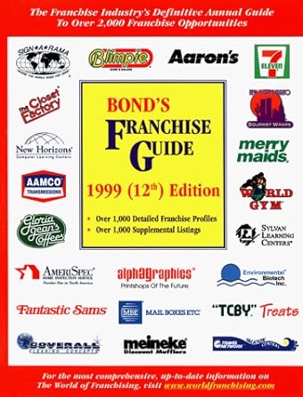 bond s franchise guide 1999 12th edition robert e. bond 1887137114, 978-1887137119