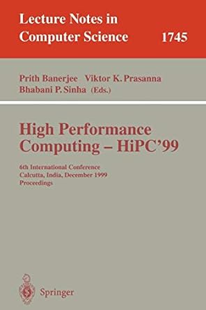 high performance computing hipc399 6th international conference calcutta india december 1999 proceedings 1st