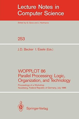 wopplot 86 parallel processing logic organization and technology proceedings of a workshop neubiberg federal