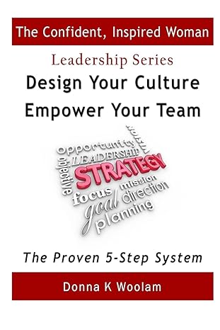 design your culture empower your team the proven 5 step system 1st edition donna k woolam 1502902206,