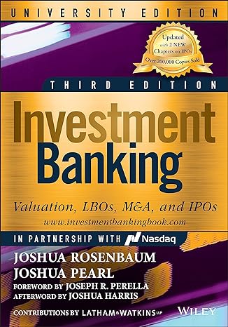 investment banking valuation lbos manda and ipos 3rd university edition joshua rosenbaum ,joshua pearl