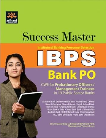 success master institute of banking personnel selection ibps bank po cwe for probationary officers management
