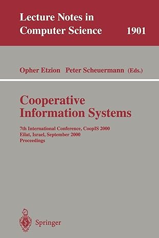 cooperative information systems 7th international conference coopis 2000 eilat israel september 2000