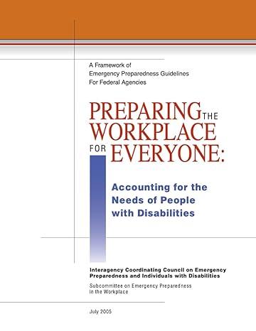 preparingthe workplace for everyone accounting for the needs of people with disabilities 1st edition