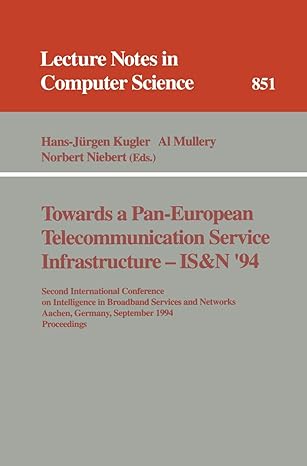 towards a pan european telecommunication service infrastructure isandn 94 second international conference on