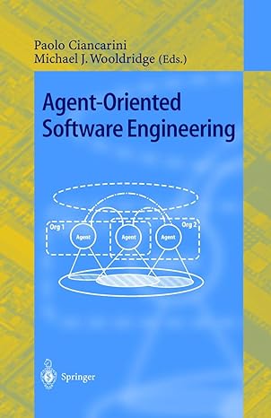 agent oriented software engineering 2001st edition paolo ciancarini ,michael wooldridge 3540415947,