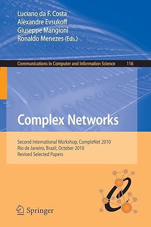 complex networks second international workshop complenet 2010 rio de janeiro brazil october 13 15 2010