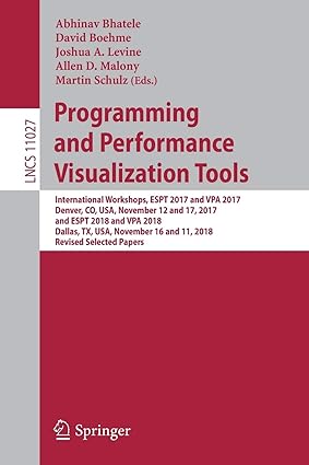 programming and performance visualization tools international workshops espt 2017 and vpa 2017 denver co usa