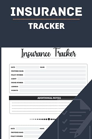 insurance tracker insurance policy tracker 1st edition z holden printings b0b92rgdjs