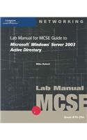 lab manual for mcse guide to microsoft windows server 2003 active directory 2nd edition dan dinicolo ,mike