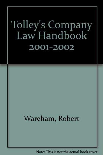 tolleys company law handbook 1st edition robert wareham 0754511839, 9780754511830