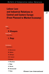 labour law and industrial relations in central and easten europe 1st edition roger blanpain 9041102981,