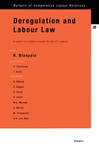 deregulation and labour law in search of a labour concept for the 21st century 1st edition prof.dr roger