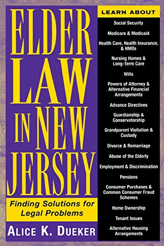 elder law in new jersey finding solutions for legal problems 1st edition alice k dueker 0813527368,