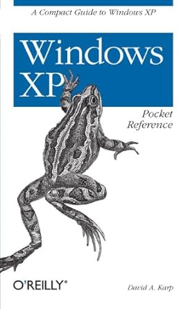 windows xp pocket reference 1st edition david a karp 0596004257, 978-0596004255