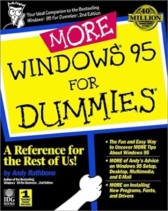 more windows 95 for dummies 1st edition andy rathbone 156884607x, 978-1568846071