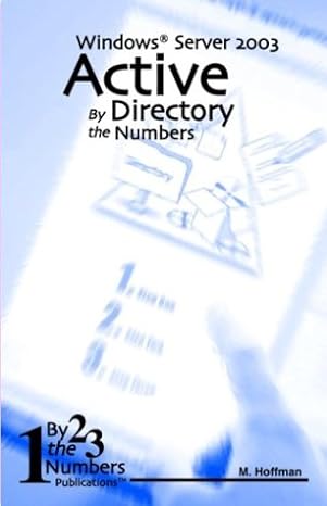 active directory by the numbers windows server 2003 1st edition marc hoffman 0974759309, 978-0974759302