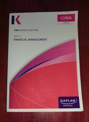 cima official study text paper f2 financial management 1st edition not available 9780857329790