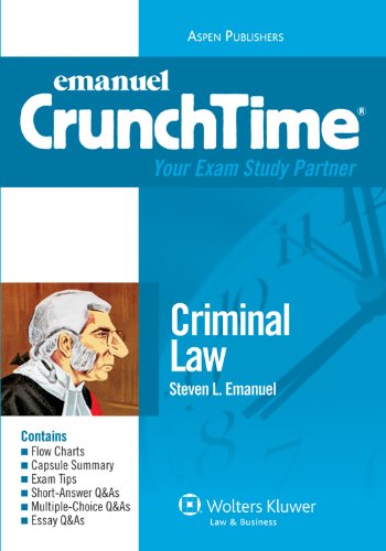 criminal law crunchtime 2010 2nd edition steven l. emanuel 0735590443, 9780735590441
