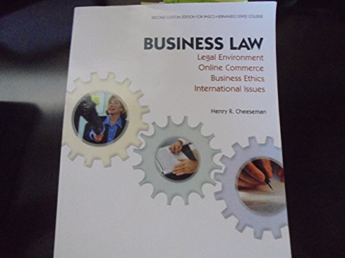 business law 2nd edition henry r. cheeseman 1323044566, 9781323044568