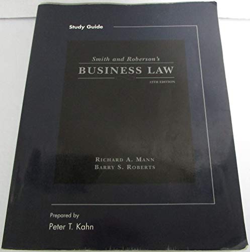 business law 12th edition peter t kahn 0324158548, 9780324158540