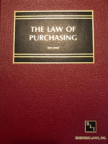 the law of purchasing set 2nd edition incorporated business laws 0929576063, 9780929576060