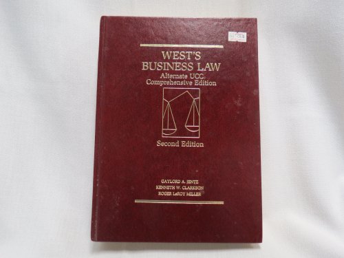 wests business law 2nd edition gaylord a jentz 0314779884, 9780314779885