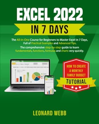 excel 2022 in 7 days 1st edition leonard webb 979-8426300378