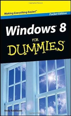 windows 8 for dummies pocket edition andy rathbone 1118371666, 978-1118371664
