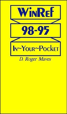 winref 98 95 in your pocket 1st edition d roger maves 1885071221, 978-1885071224