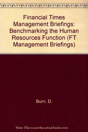 benchmarking the human resources function 1st edition burn, a r 0273631713, 9780273631712