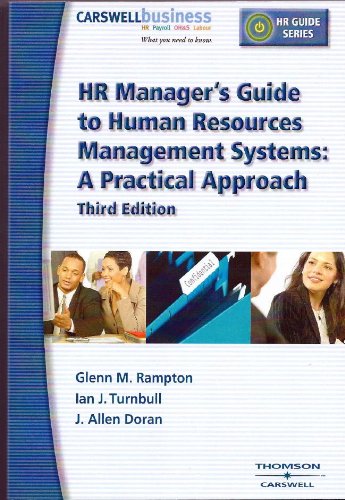 human resources management sys 3rd edition glenn m. rampton 0779800079, 9780779800070