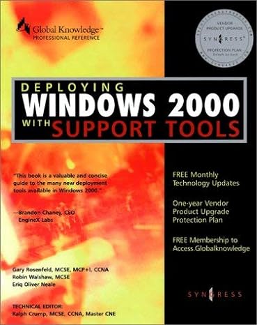 deploying windows 2000 with support tools 1st edition syngress 1928994121, 978-1928994121