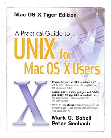 a practical guide to unix for mac os x users 1st edition peter seebach ,mark g sobell 0131863339,