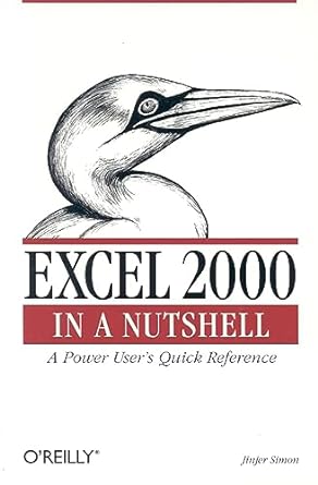 excel 2000 in a nutshell a power users quick reference 1st edition jinjer simon 1565927141, 978-1565927148